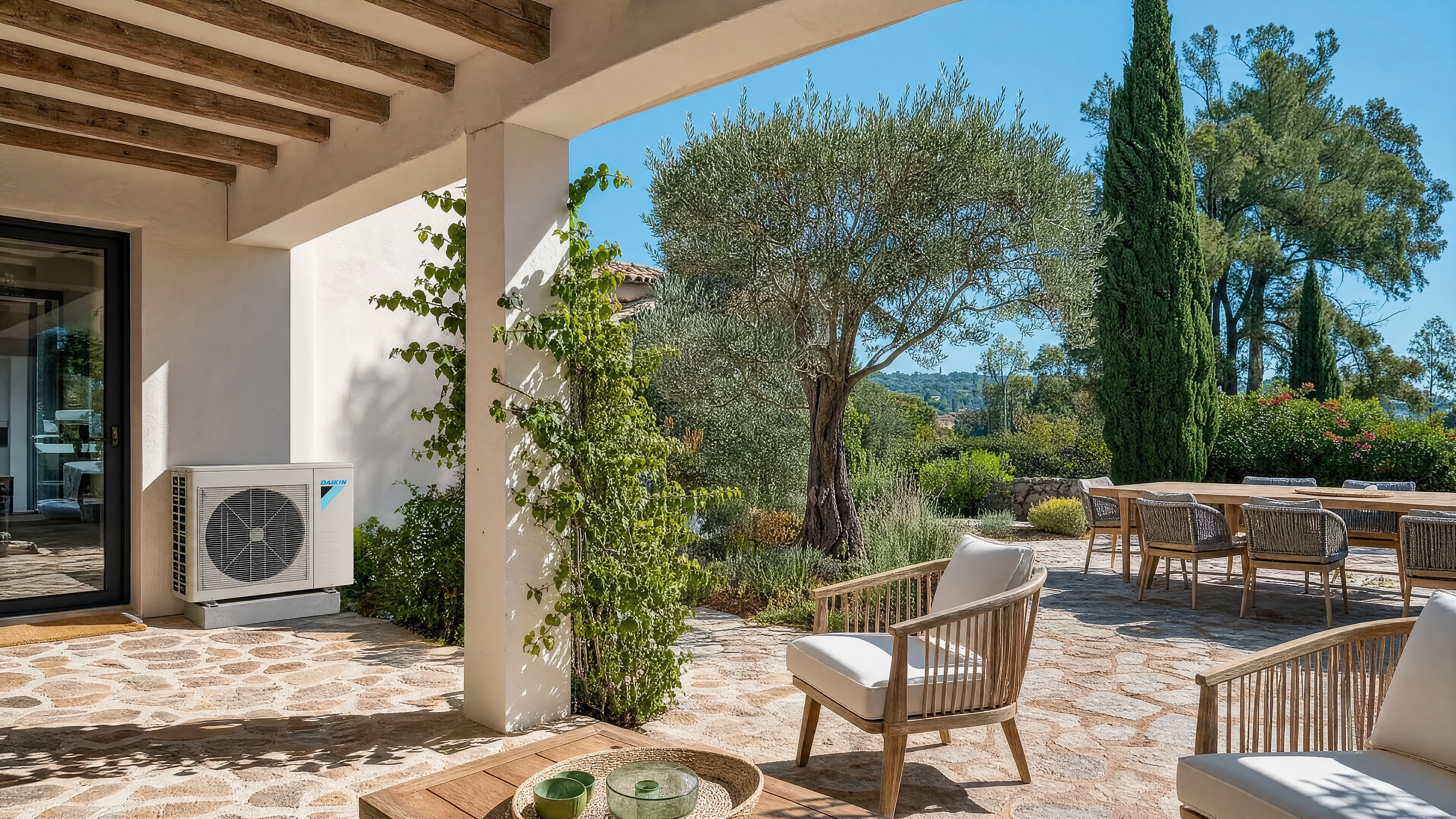 Climatisation terrasse couverte villa
