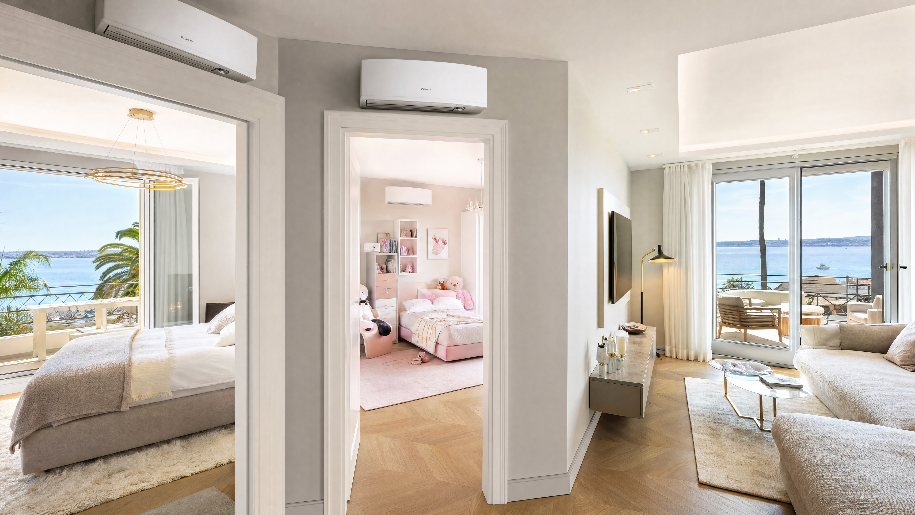 Climatisation multisplit 3 chambres villa